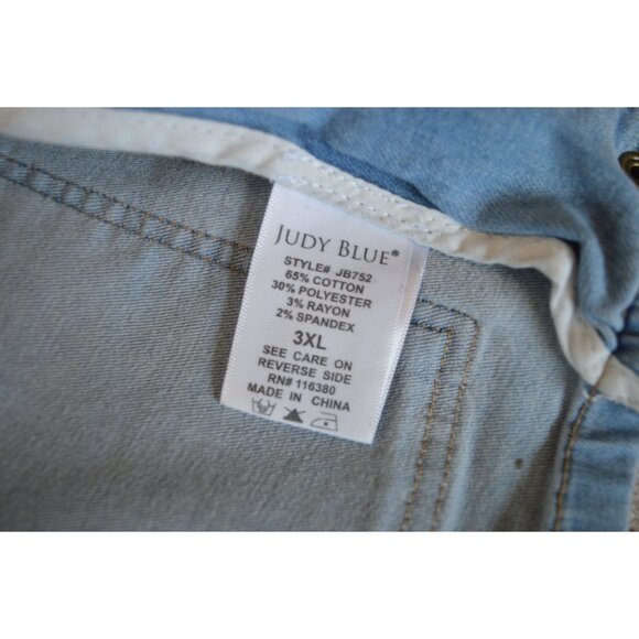 NWT Judy Blue Zip Up Denim Jean Jacket Cinched Waist Women's Size 3XL Boho Fall - Picture 9 of 13